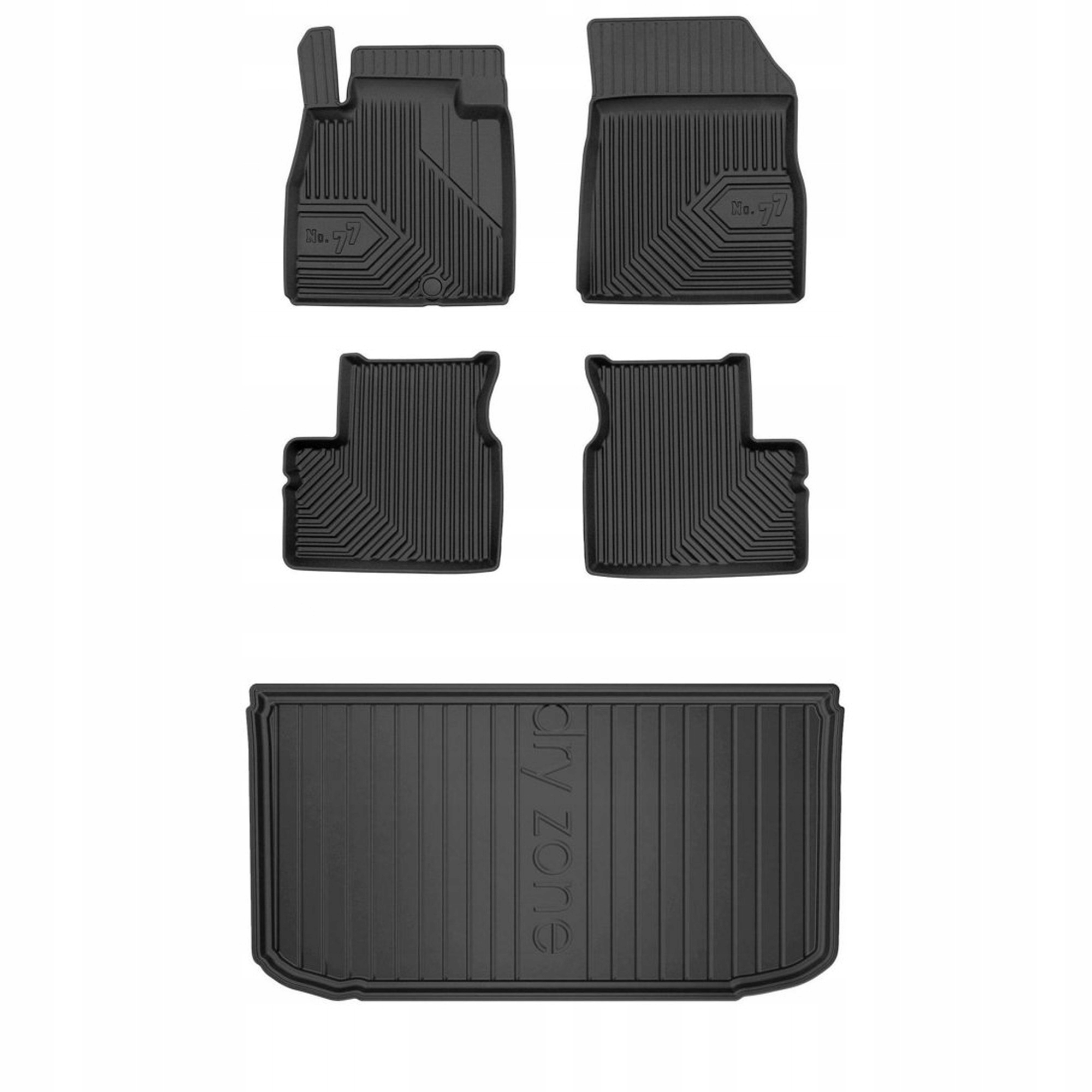 Gumová sada kobercov a rohoží Nissan Micra K13 2010-2016 Hatchback, bez reg