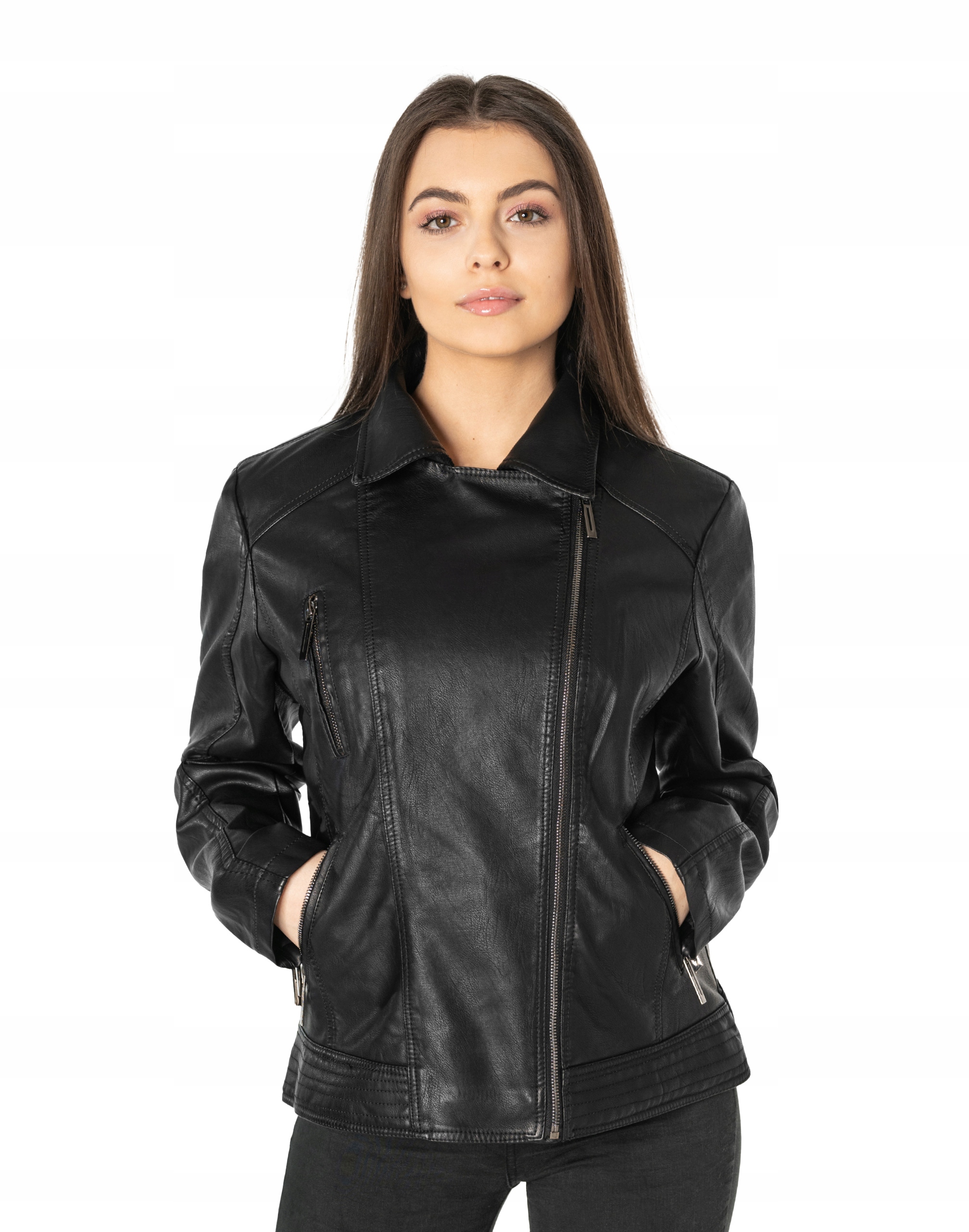 Dámská bunda Ramoneska Krátká Motorová kůže 273 XXL