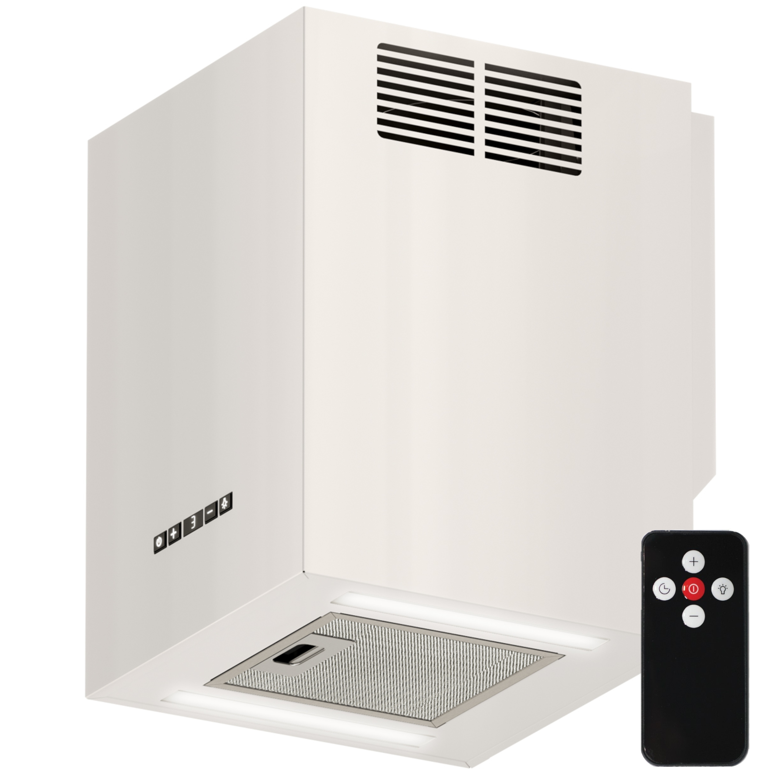 Okap kuchenny przyścienny do zabudowy 30cm Maan Ponza Mini Biały Pilot Led