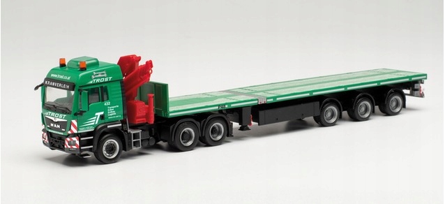 Herpa 314831 Man Tgs LX 6x4 Hds Teletrailer Trost