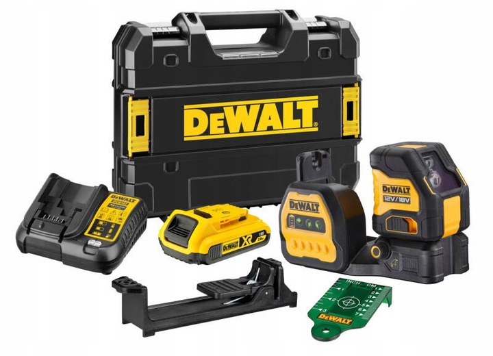 Laser Krzyżowy Liniowy Samopoziomujący Dewalt DCE088D1G18 12/18V 1x2,0Ah