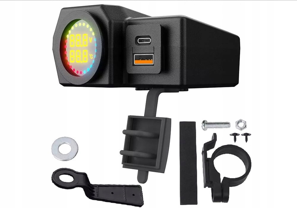 

Ładowarka Motocyklowa Usb-c QC3.0 Szybkie Ładowani