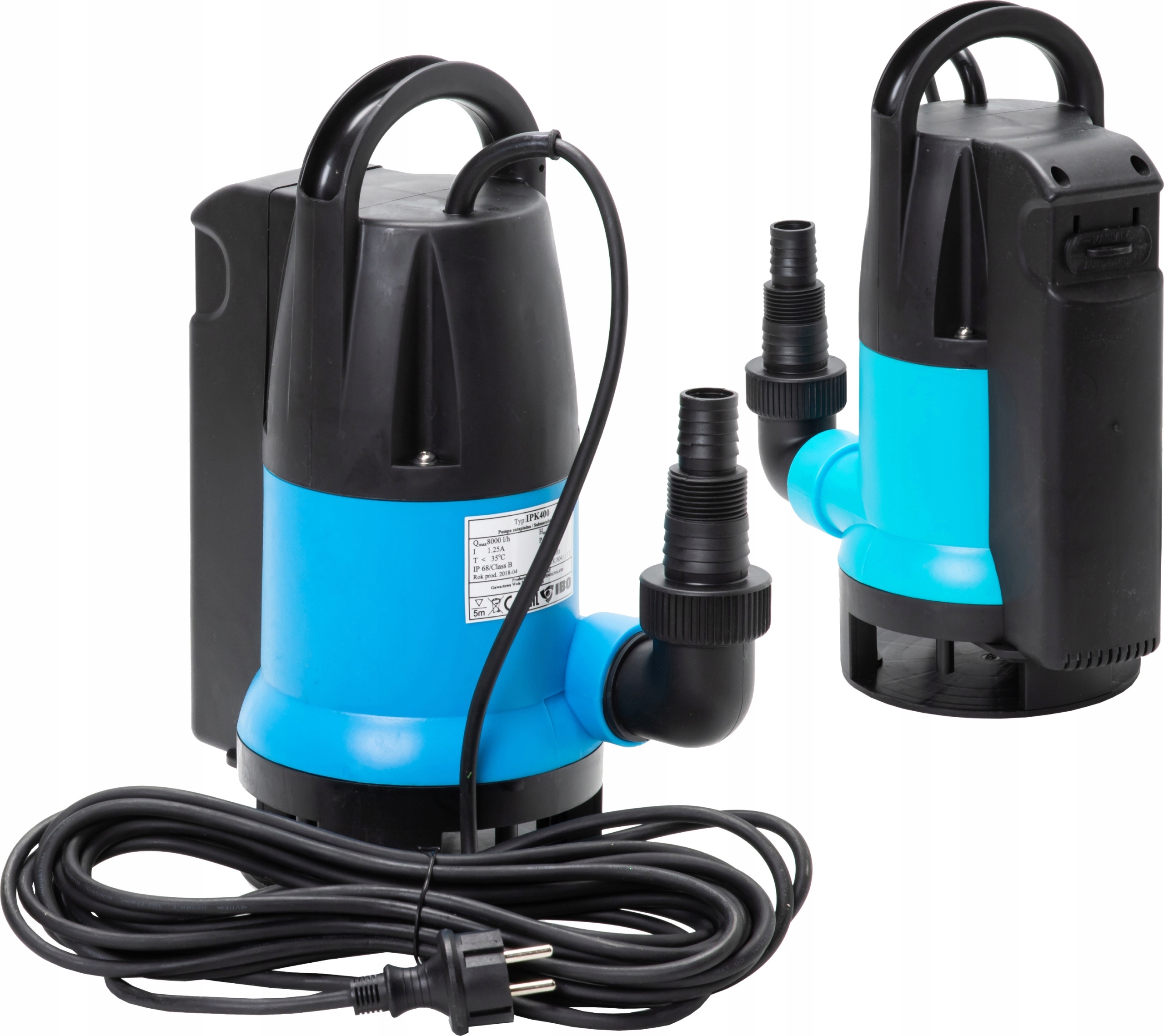 Pompa zatapialna IPK 400 IBO 125L/min Wąska Pływak AUTO I MANUAL