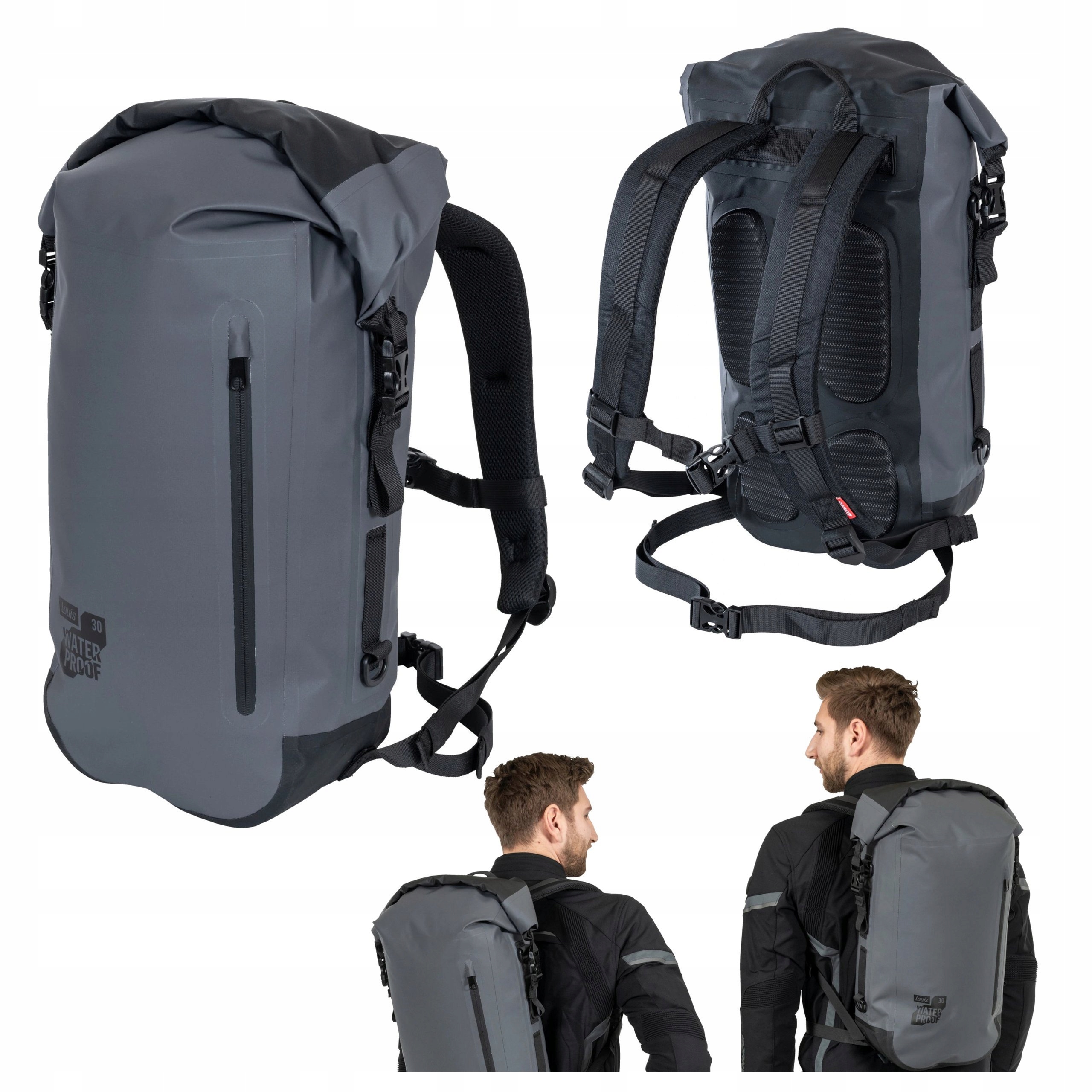 Motocyklový Batoh Vodotesný Batožinový Vak Louis 30 L