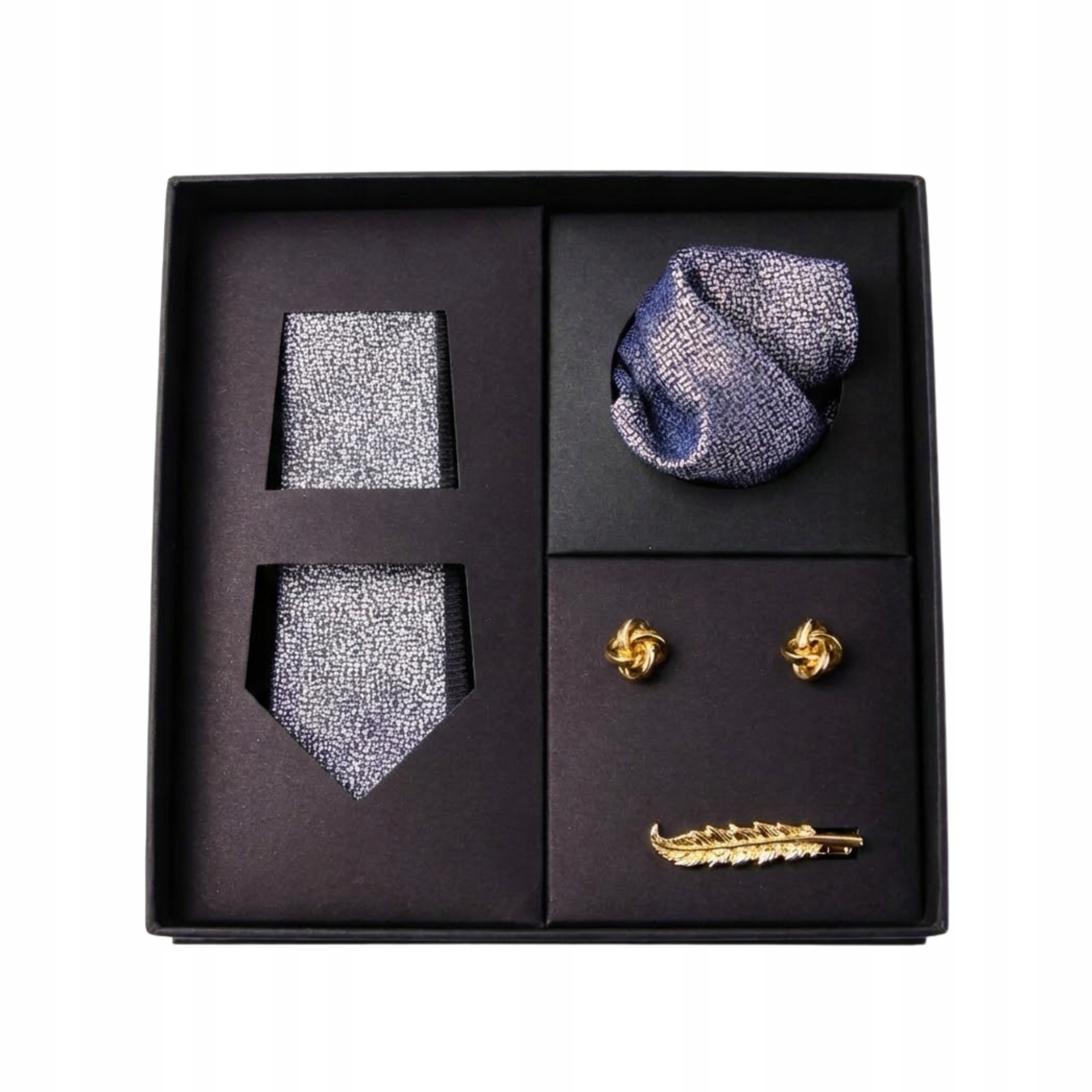 Elegantní Sada Kravat Kapesníček Sponky Pro Manžela Přítele Sada Na Dárek