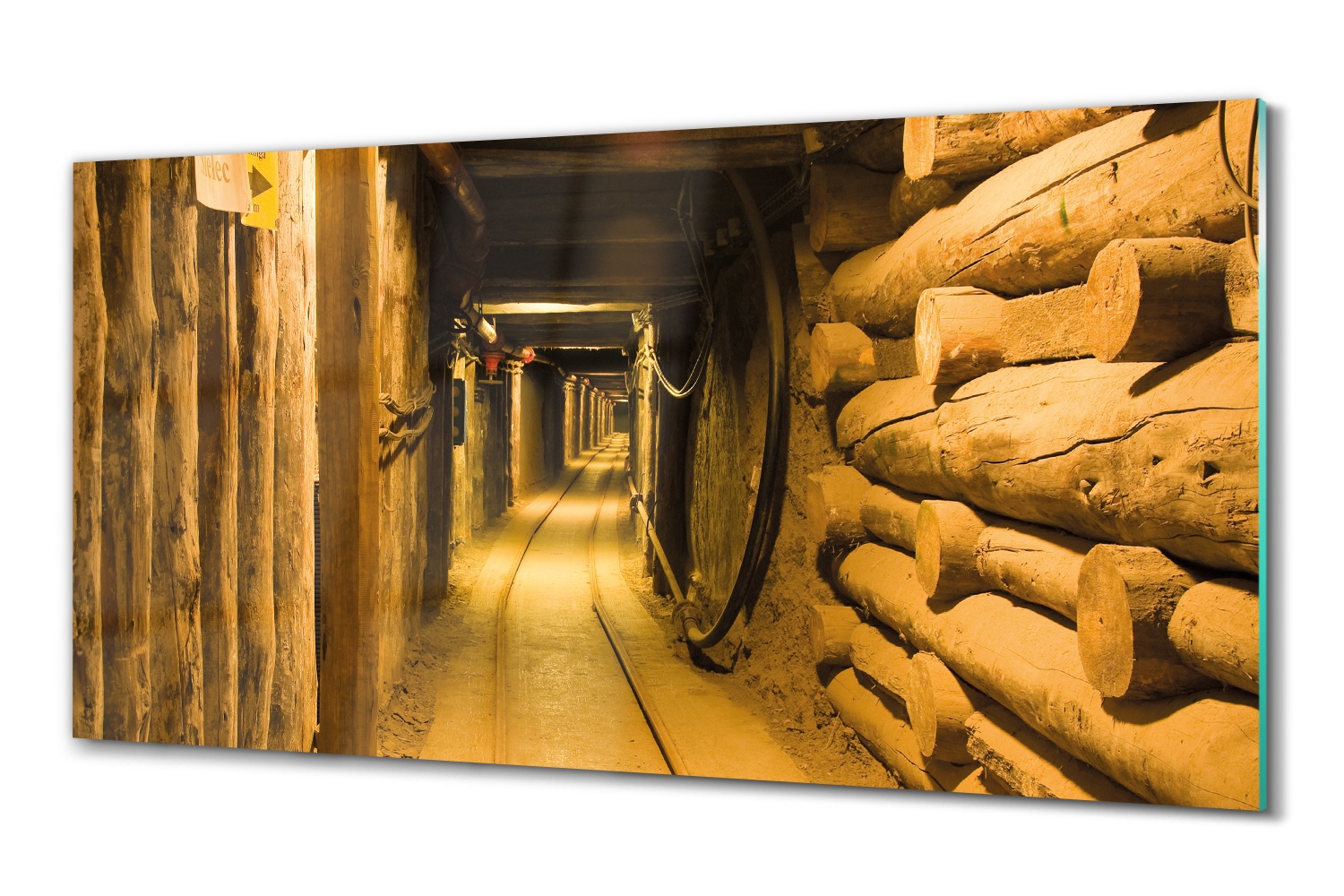 Sklenený obraz na stenu Baňa soľ tunel 100x50