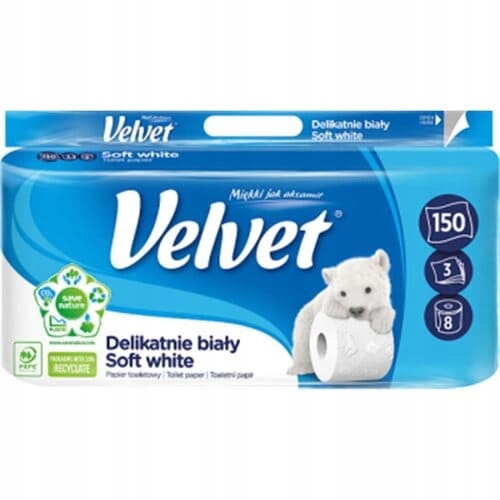 

Papier toaletowy Velvet Delikatnie Biały 8 szt.