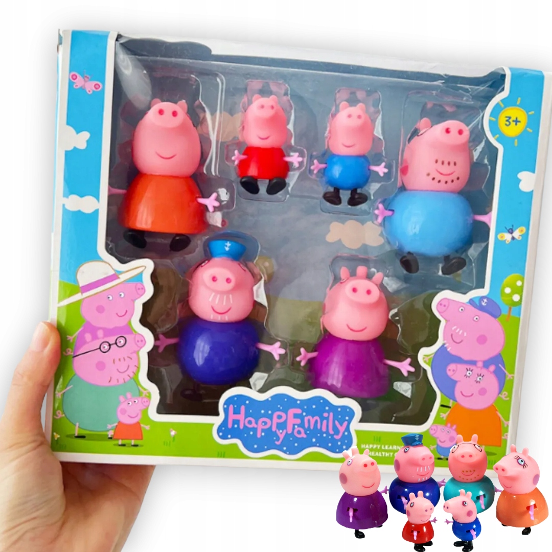 

Figurki Świnka Peppa Zestaw Rodzina 6SZT Figurek