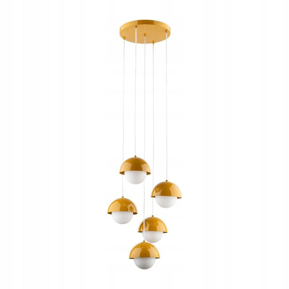 Pětibodová závěsná lampa koule na kruhu Bono Ochra 10268 Tk Lighting