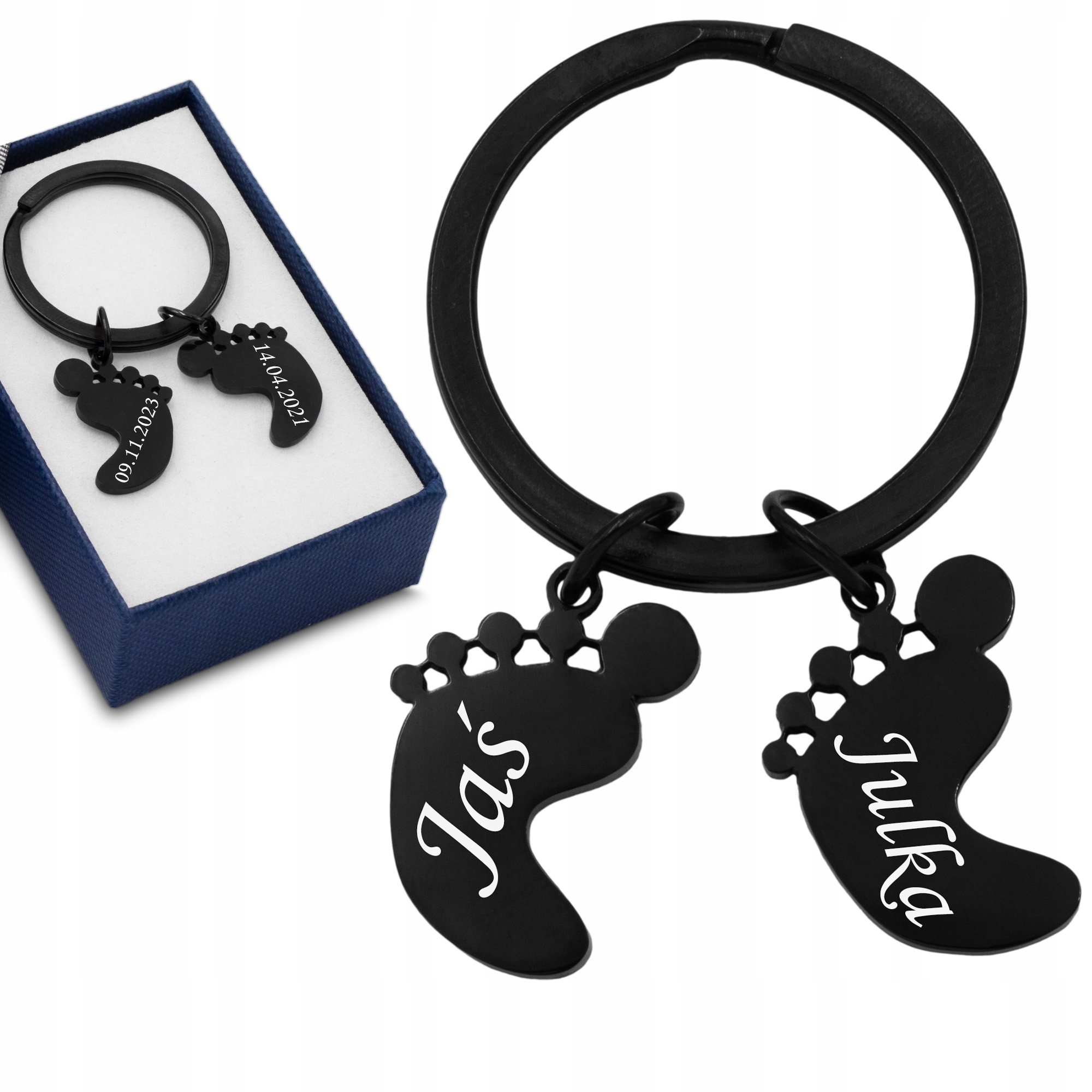 Brelok do Kluczy Stópki Grawer GRATIS B1 Prezent dla Ojca Męża Taty