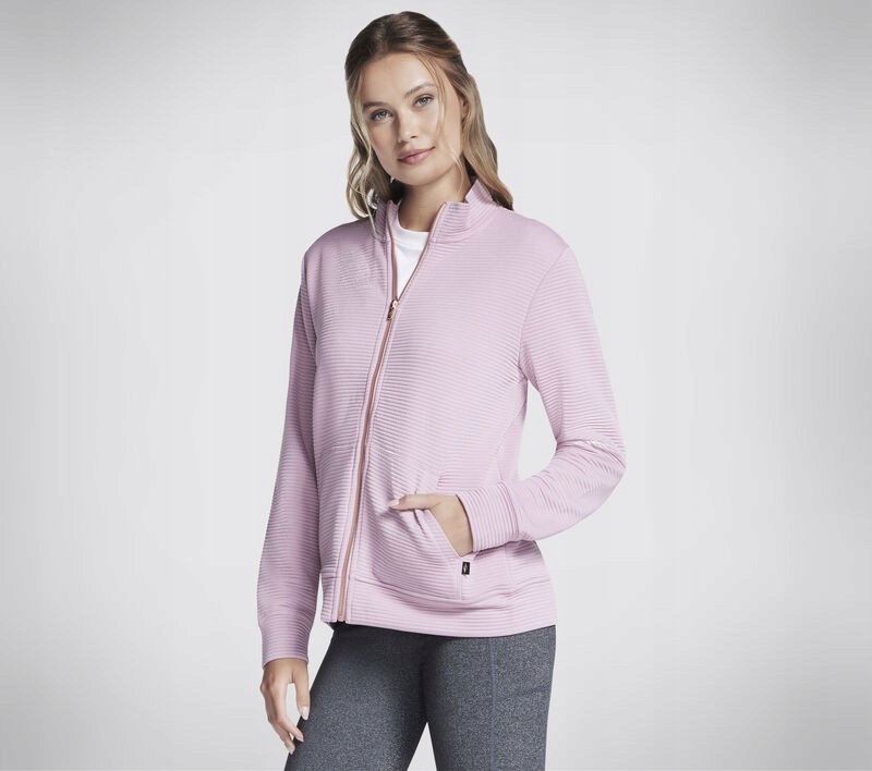 Mikina Skechers Go Walk Everywhere Full Zip Hoodless růžová W3JA261