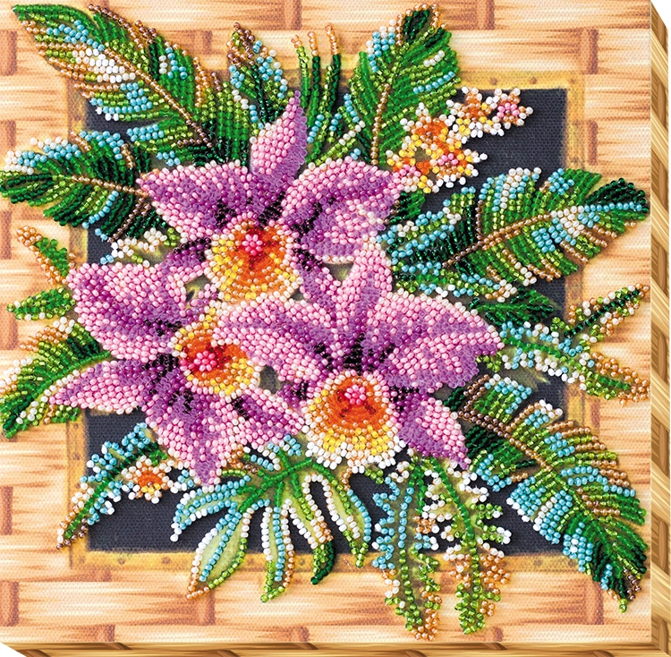 Sada na vyšívání korálků "Cattleya" Diy sada korálků