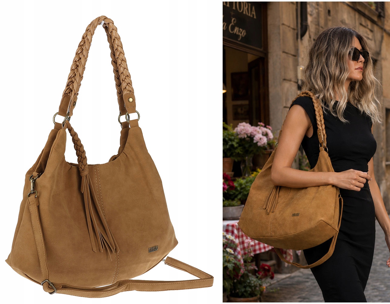 Dámská taška Shopper Taška přes rameno velká, prostorná CC6612 Hnědá