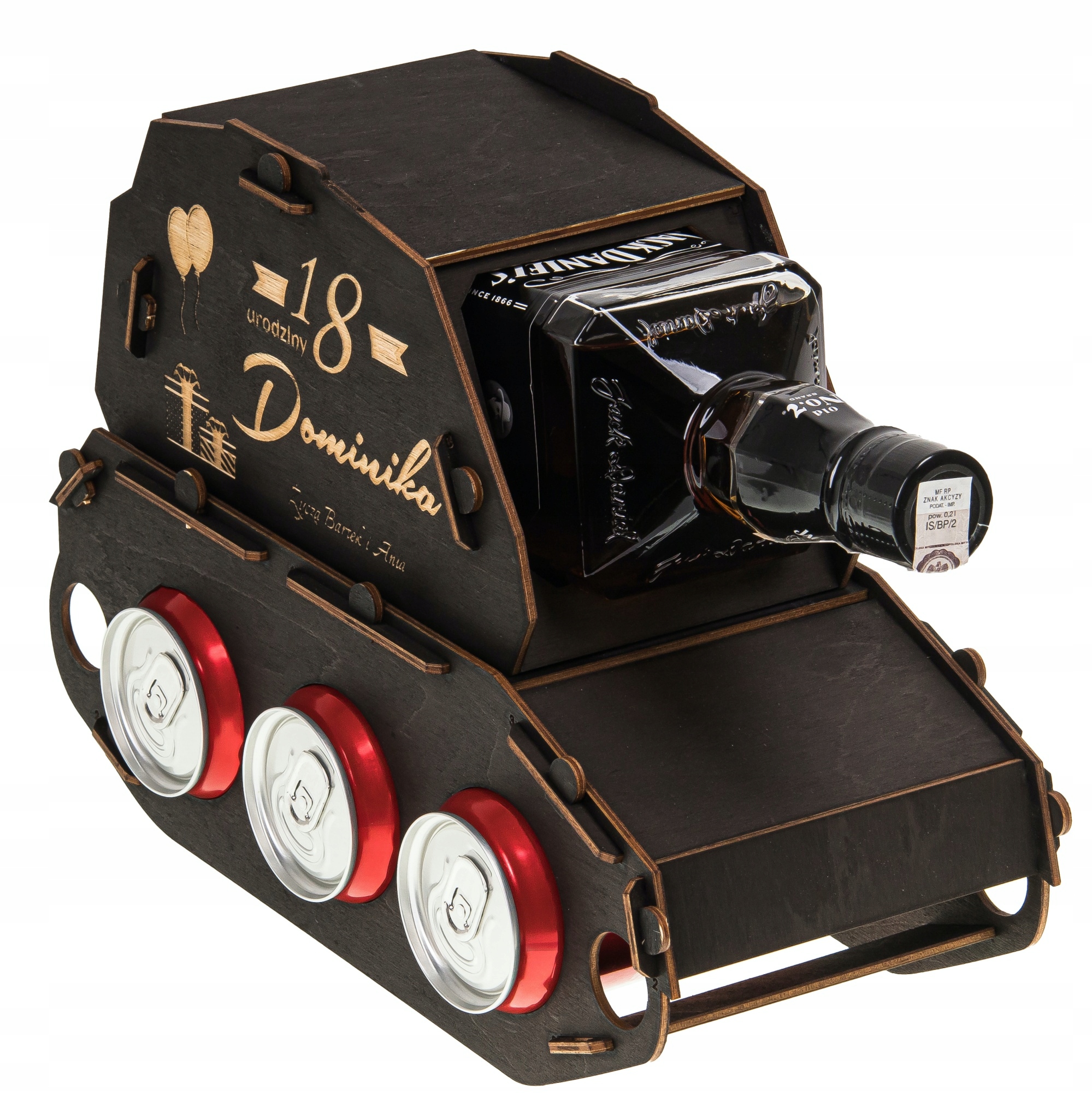 

Czołg na Whisky alkohol Wieczór Kawalerski grawer