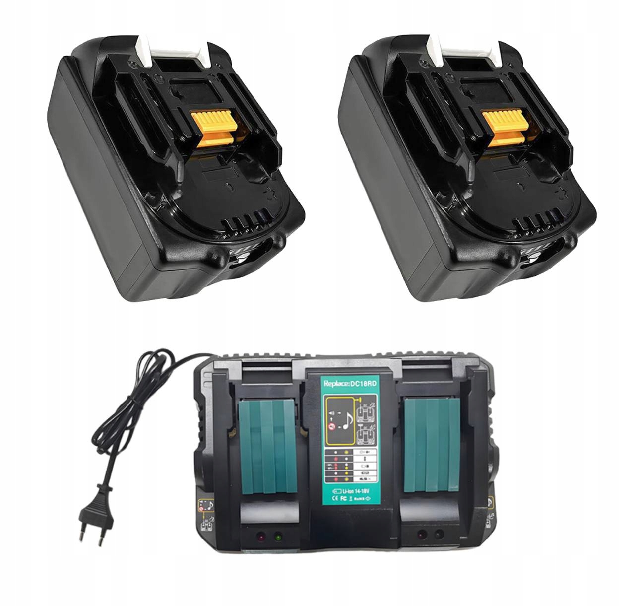 Baterie 6000MAH 2 Ks Pro Makita BL1850 S Nabíječkou