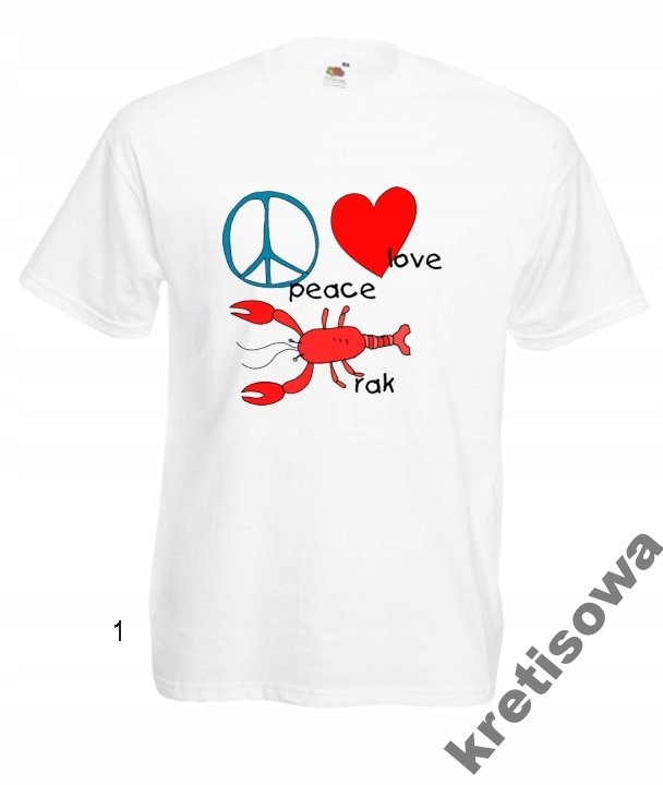 

Kolorowe Koszulki śmieszne Kraby Raki Skorupiaki