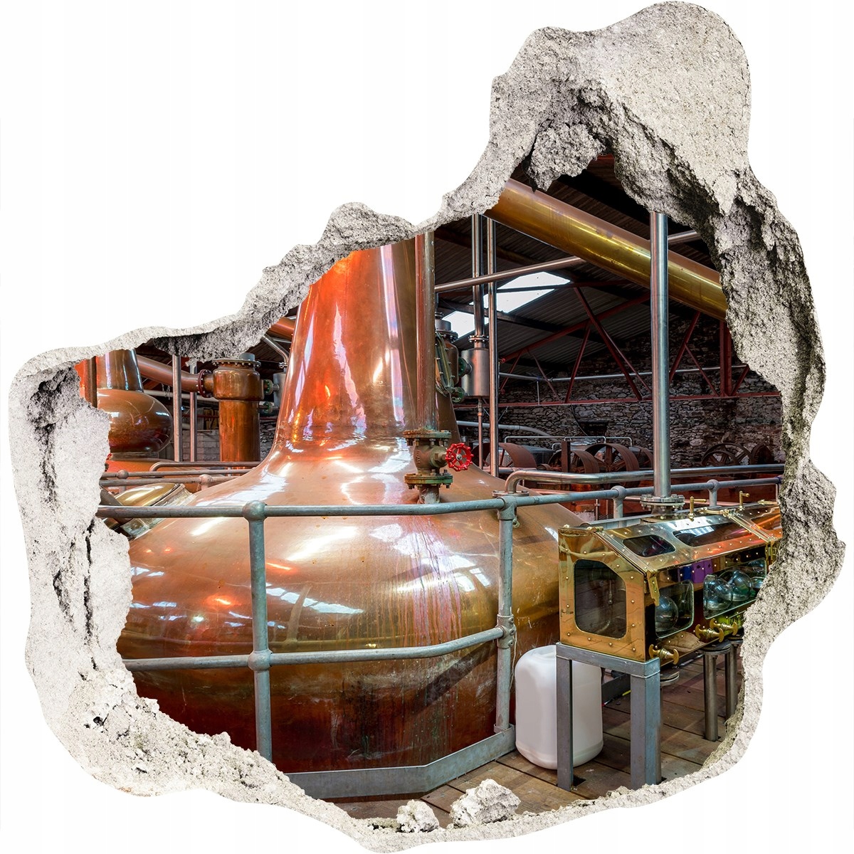 

Fototapeta dziura na ścianę 3d Warzelnia 125x125