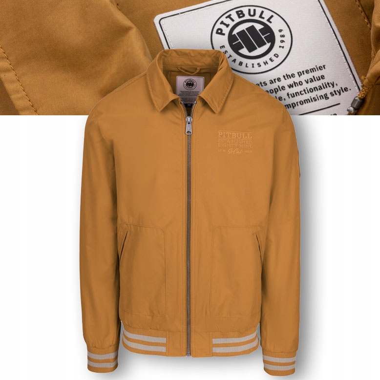Męska Kurtka przejściowa Pitbull Pioneer Kurtka typu Harrington Bawełna