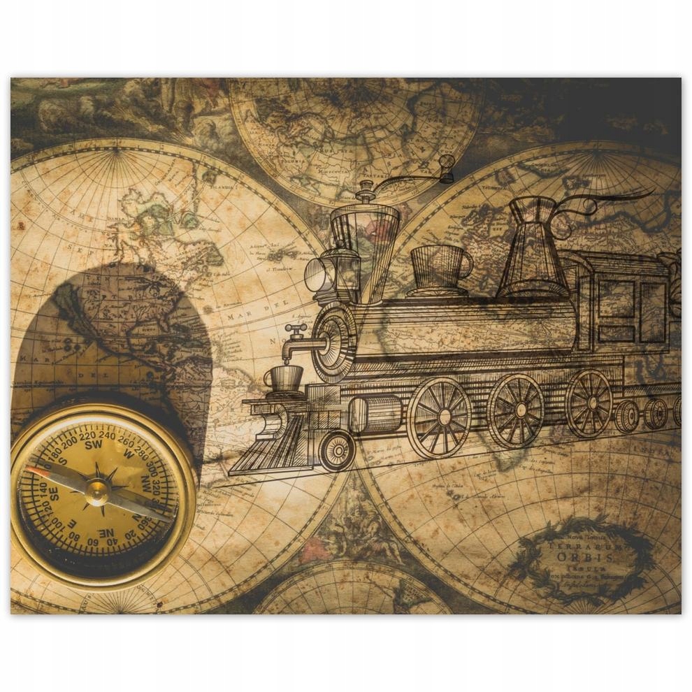 

Plakat 50x40 Stara mapa Vintage