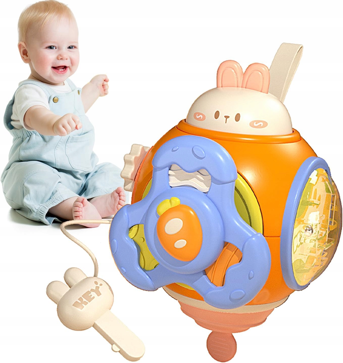 PIŁKA AKTYWNOŚCI INTERAKTYWNA ZABAWKA SENSORYCZNA 6w1 WIELOFUNKCYJNA PIŁKA