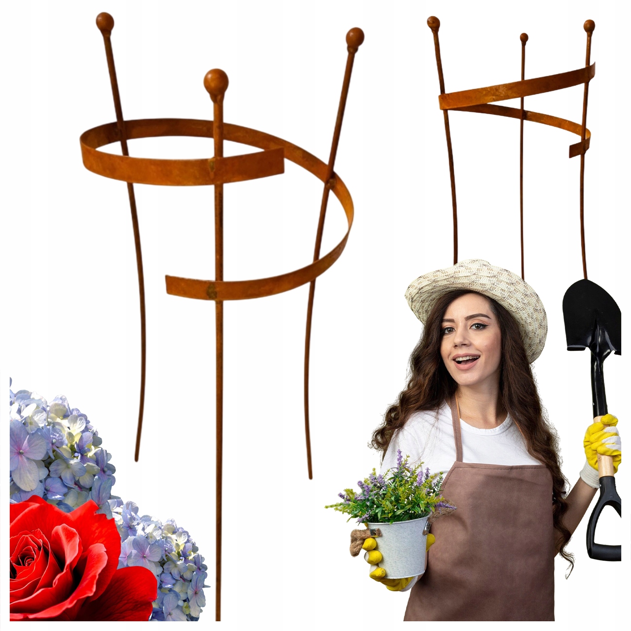 Solidna Podpora do roślin krzewów hortensji kwiatów róż trejaż 70cm Pergola