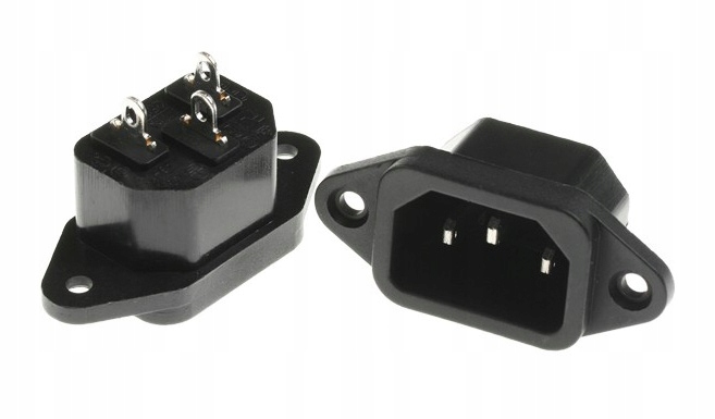 Gniazdo zasilające AC męskie Xtreme GNIAZDO 3PIN MONTAŻOWE KOMPUTEROWE 230V