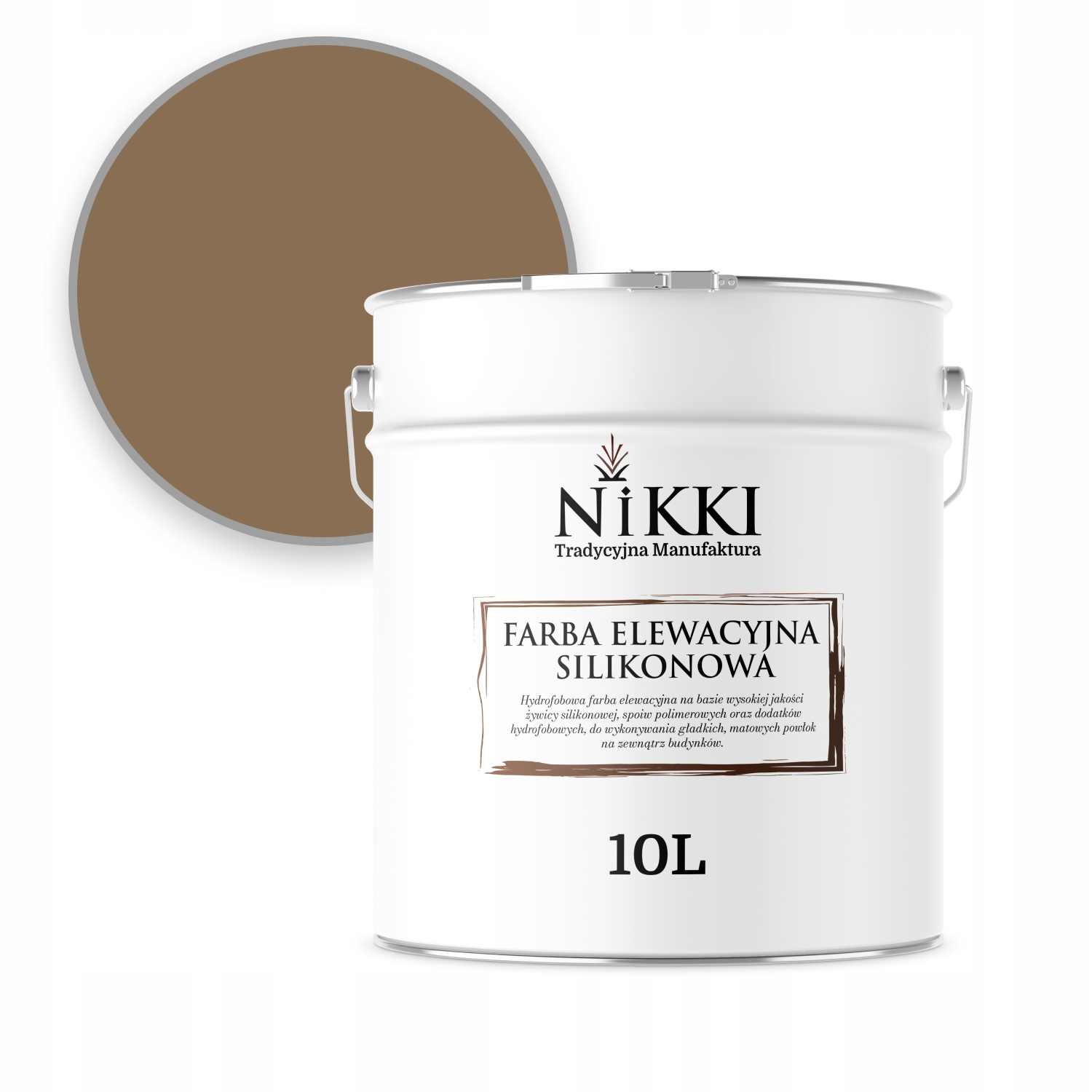 Vonkajšia Fasádna Farba 5 L Kakaová F545 Odolná Voči Zelenaniu