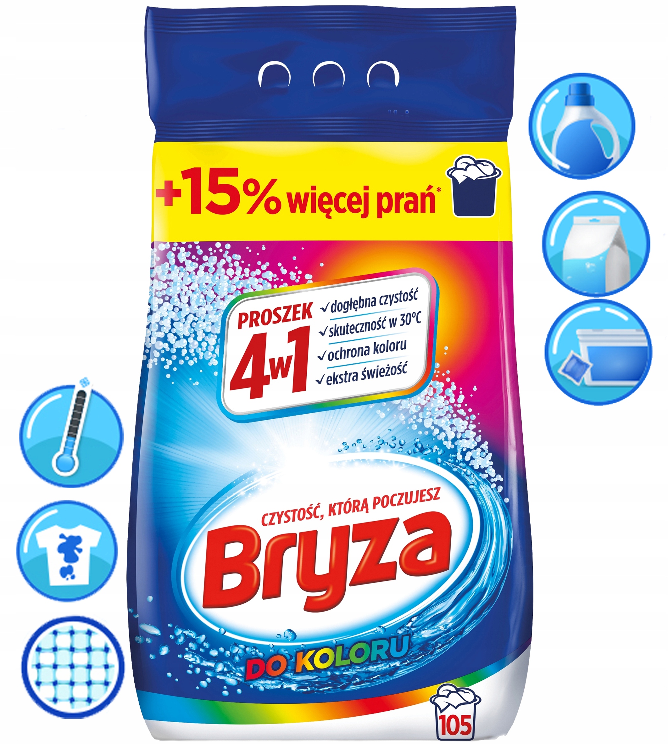 Levně Bryza 4V1 Prací Prášek Color 6,825 Kg 105 Praní