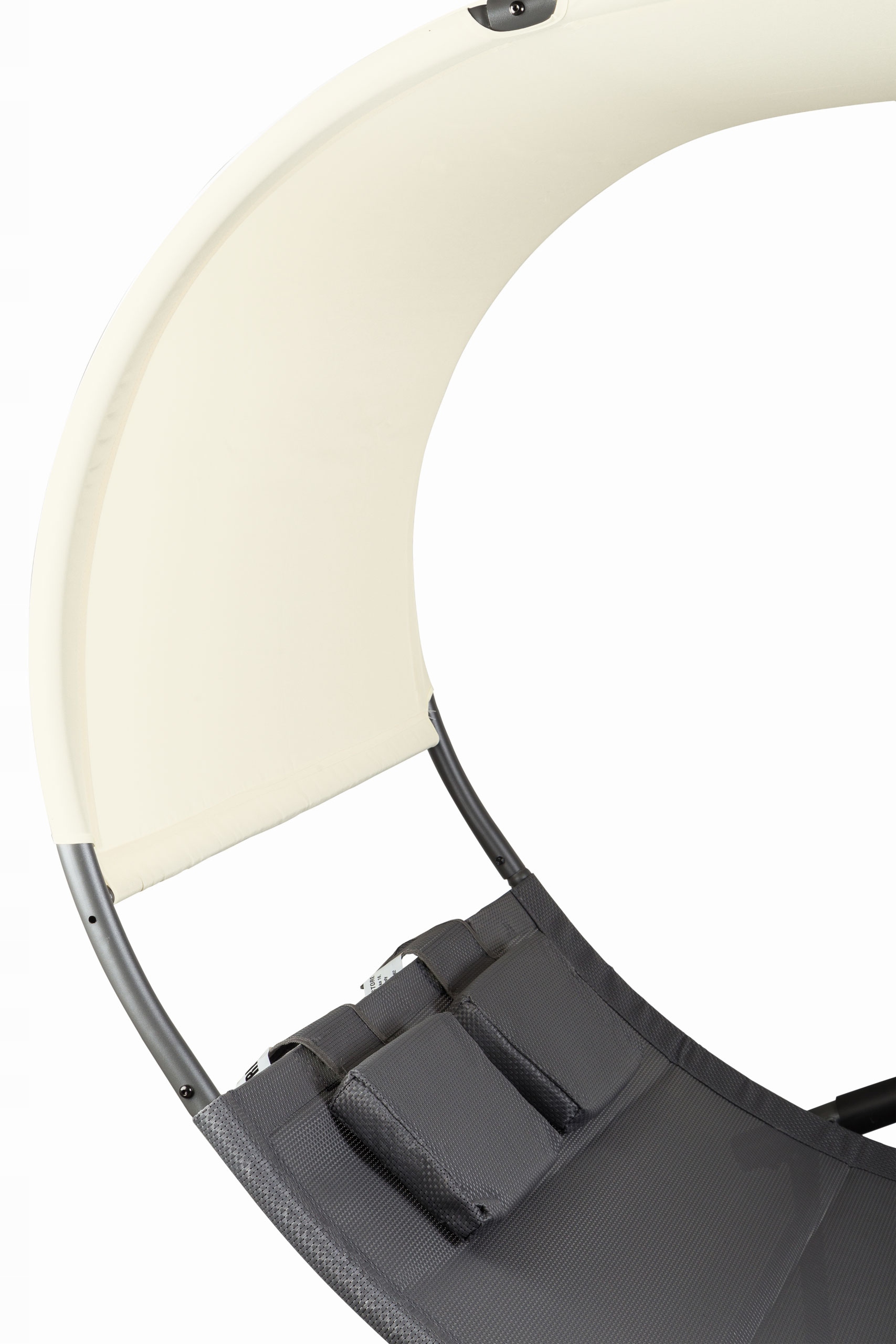 LEŻAK OGRODOWY Dwuosobowy XXL LEŻANKA NA TARAS BUJAK HUŚTAWKA Z DASZKIEM Materiał siedziska tkanina