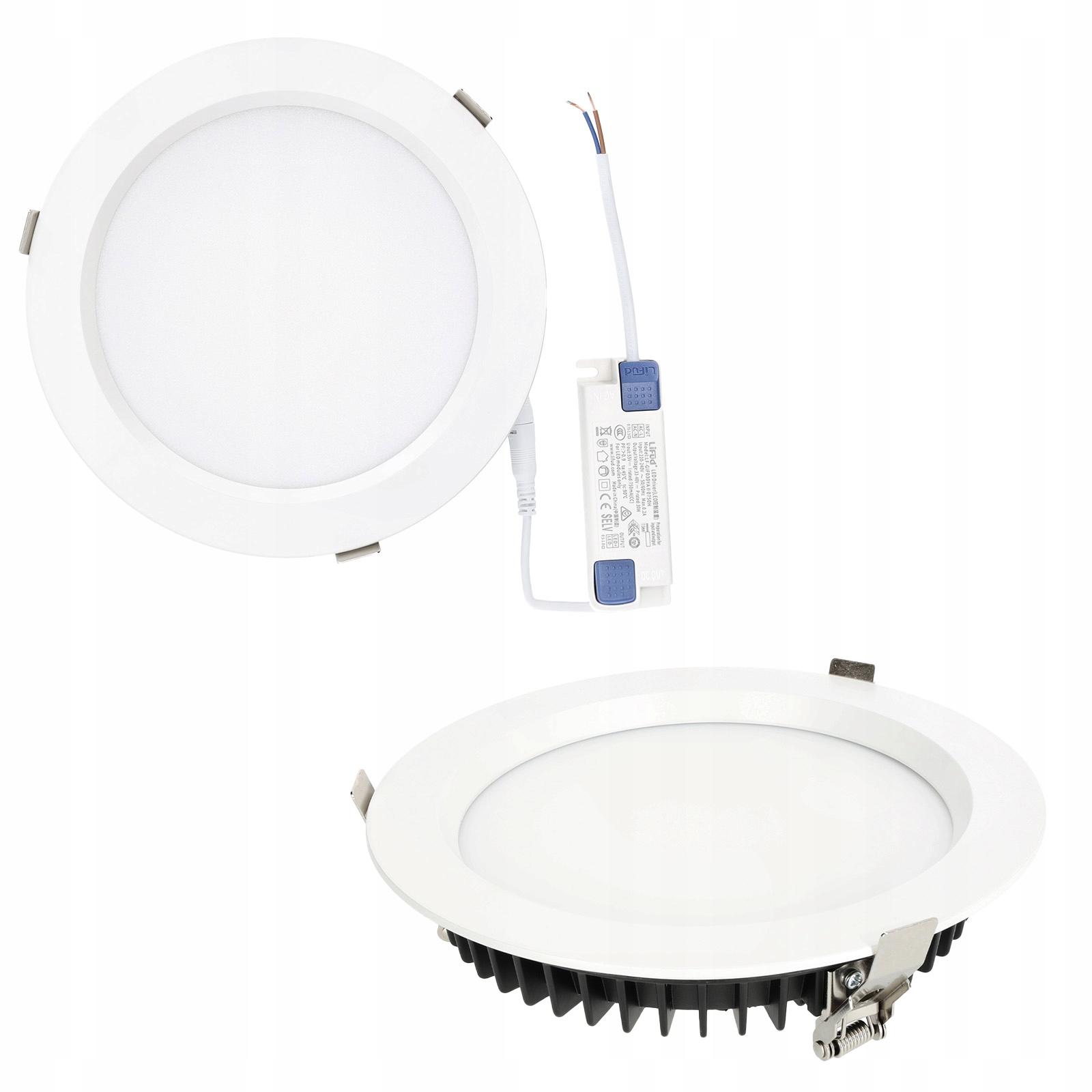 Podomítkový Led panel Stropní Svítidlo Kulaté pevné svítidlo 30W IP44 4000K