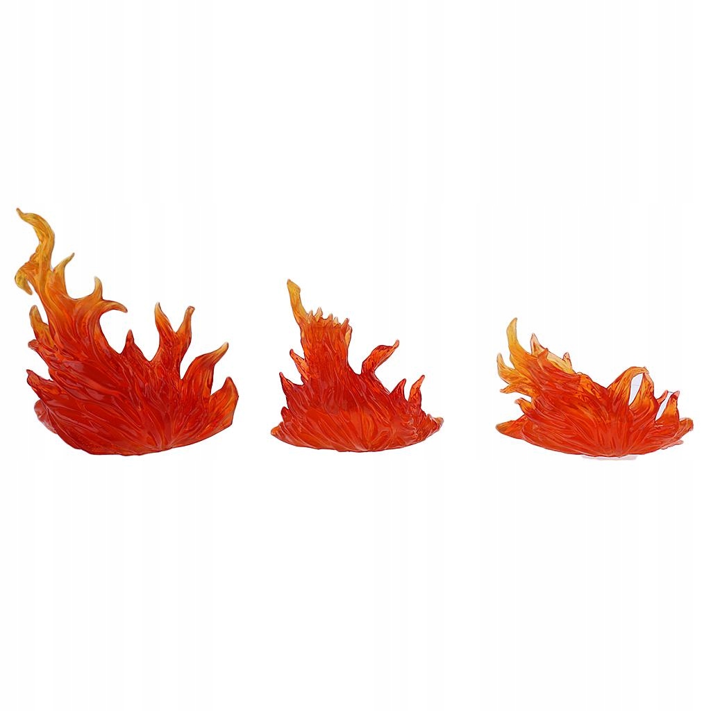 DIY Burning Fire Effect Action Figure Display Red Materiał inny