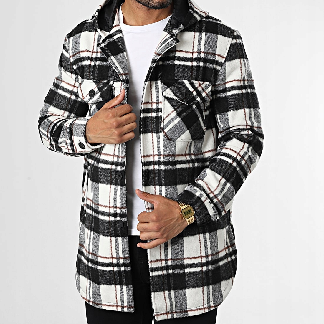 Pánská košile s kapucí Mikina s podšívkou Krata Regular