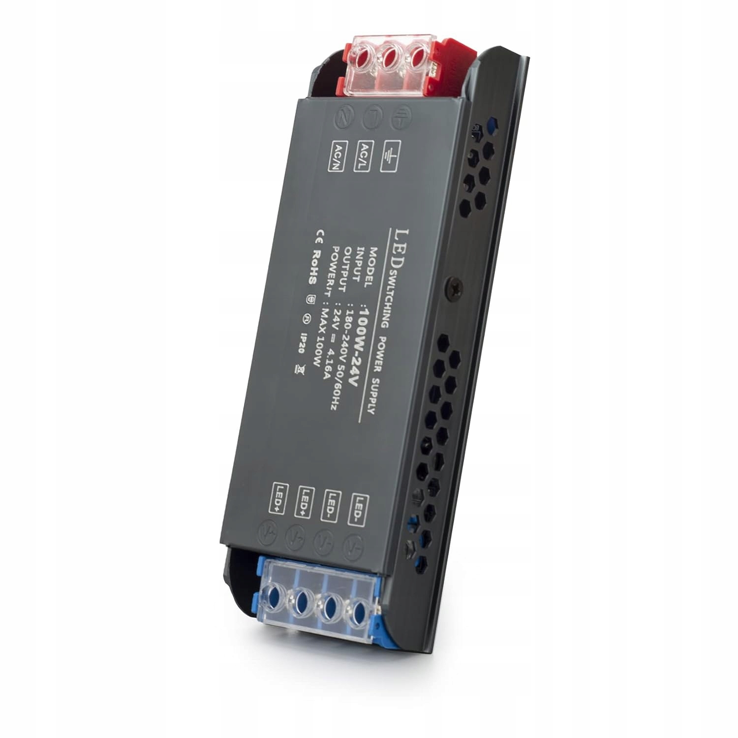 ZASILACZ SIECIOWY TRANSFORMATOR 230V NA 24V BRIMETI 100W LED STEROWNIK