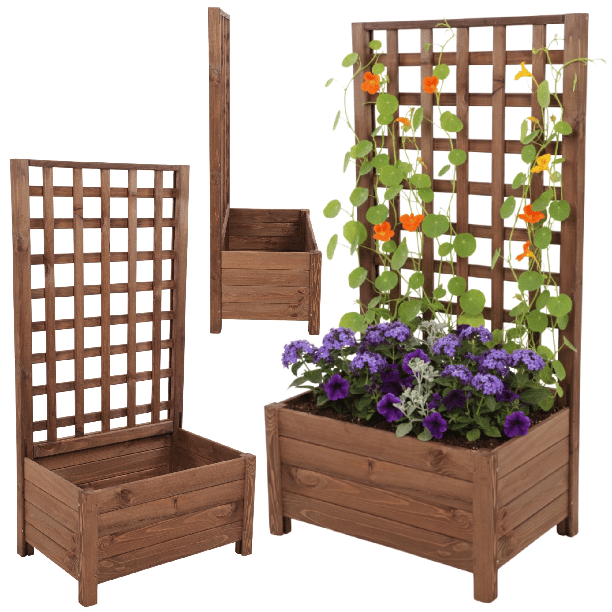 Drevená záhradná pergola, kvetináč, krabica na kvety 116x60x40, Eko