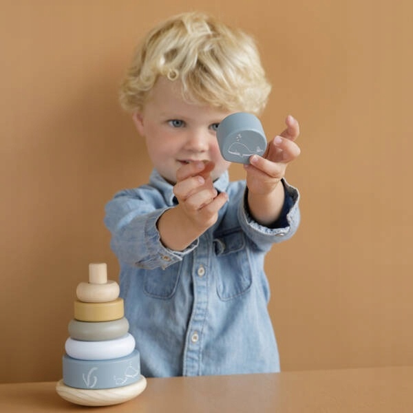 LITTLE DUTCH DREWNIANY SORTER PIRAMIDA DREWNIANA Szerokość produktu 10 cm