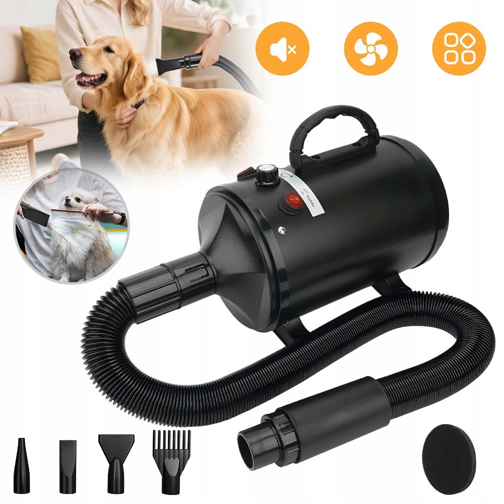 Levně 4V1 Vysoušeč Vlasů Pro Psy, Přenosný Ruční Tichý Vysoušeč Pro Kočky