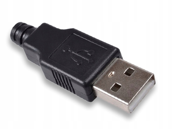 

Wtyk Usb typ A montażowy na kabel przewód z osłoną