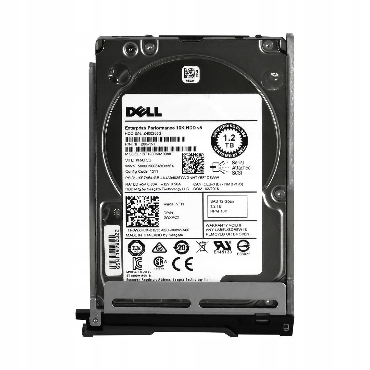 Dell 0WXPCX 1.2TB SAS-3 10K 128MB 2.5'' ST1200MM0088