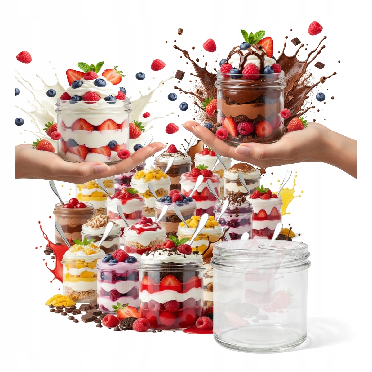 120 x Nádoby Na Dezerty 150 ml Sklenená Nádoba Na Dezerty Pohár