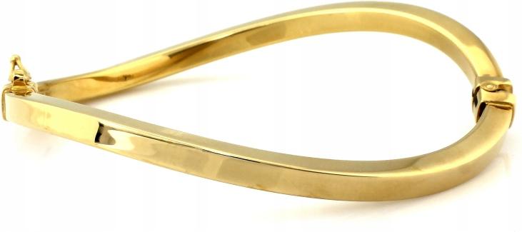 Stříbrný náramek 925 pozlacený, tuhý, originální r19 bangle pro ni