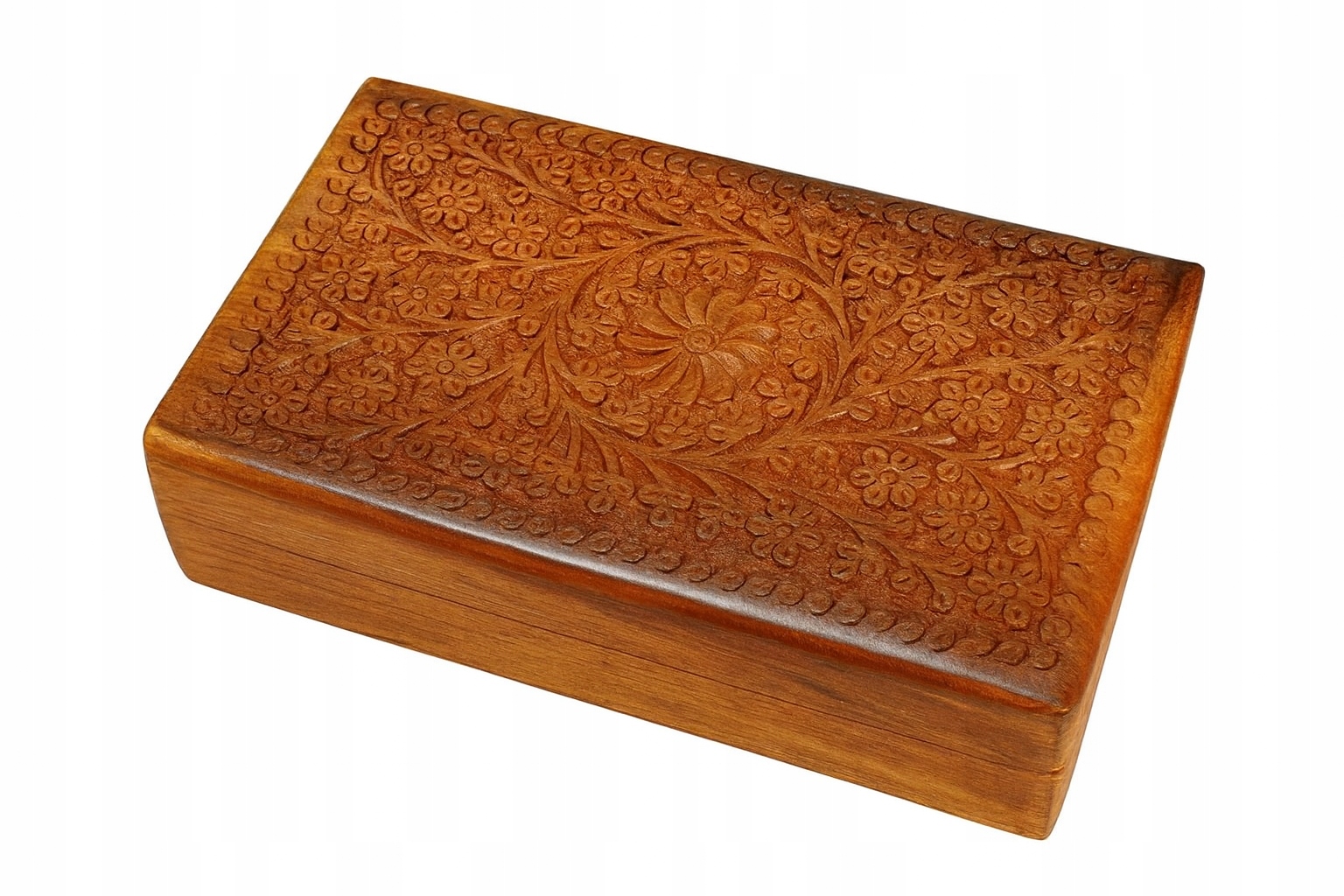Drevená Vyrezávaná Krabička, Elegantná, Prírodná, Prémiová