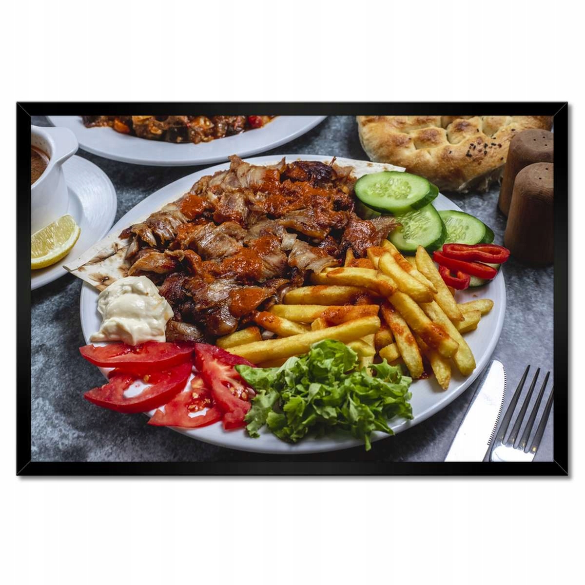 Plakáty v rámu 60x40 Lahodné jídlo Gyros