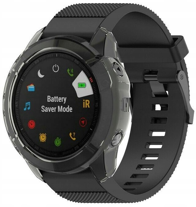 ETUI CASE Garmin Fenix 7S Sapphire Solar +ZAŚLEPKA Kolor dominujący czarny