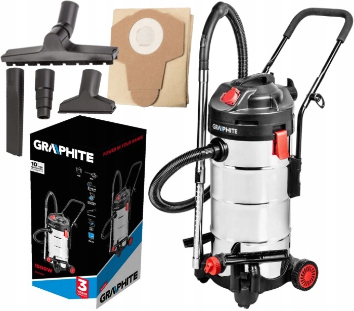 

Graphite Odkurzacz Warsztatowy Przemysłowy 1500W