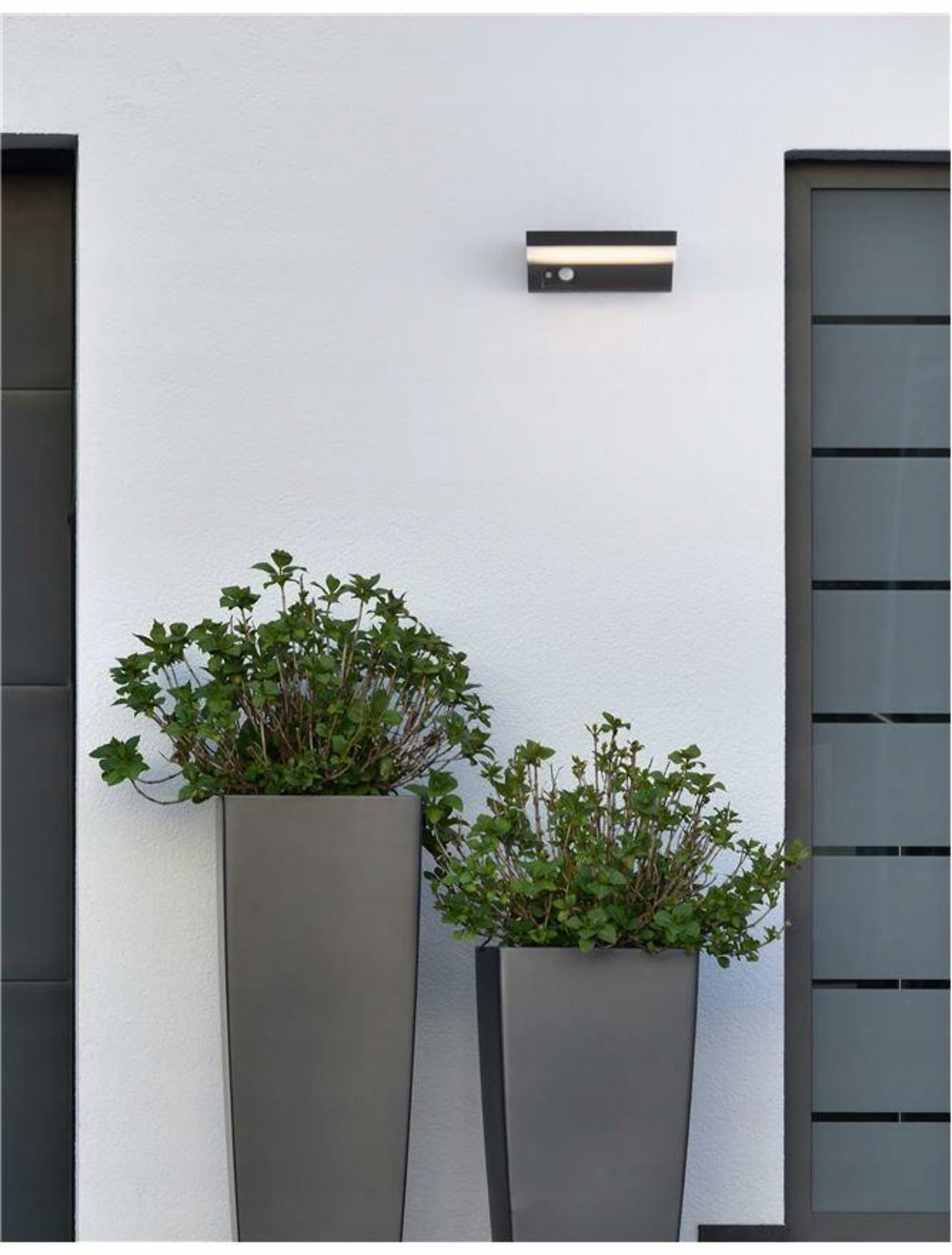 Nova Luce vonkajšie nástenné svítidlo Dyn antracitový hliník a akrylový difu