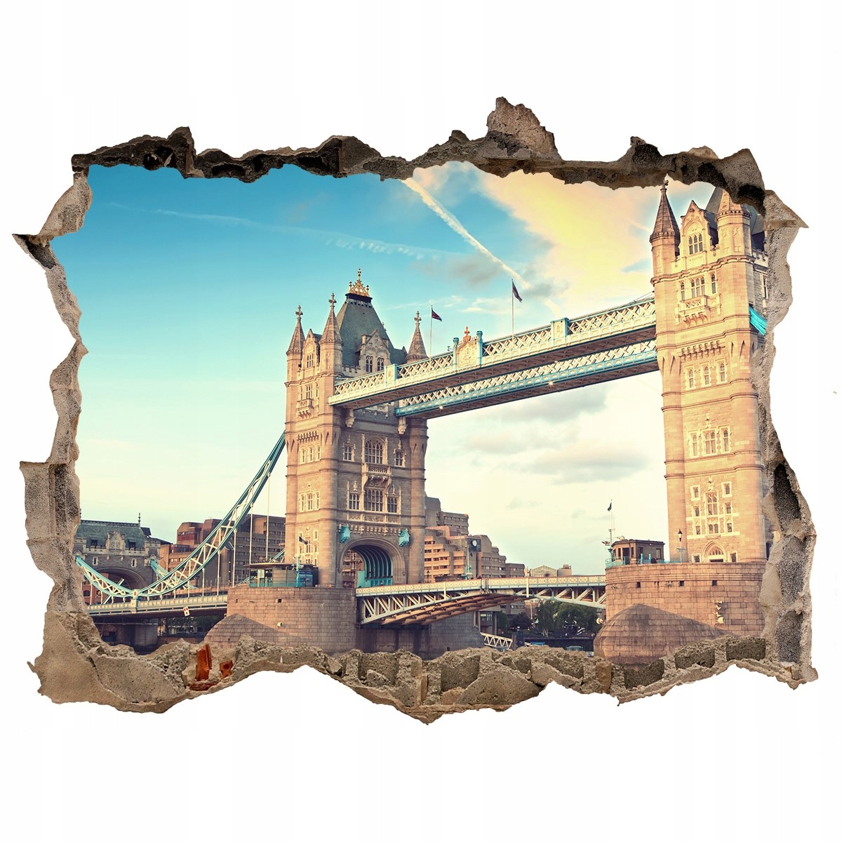 

Fototapeta dziura na ścianę Tower bridge Londyn