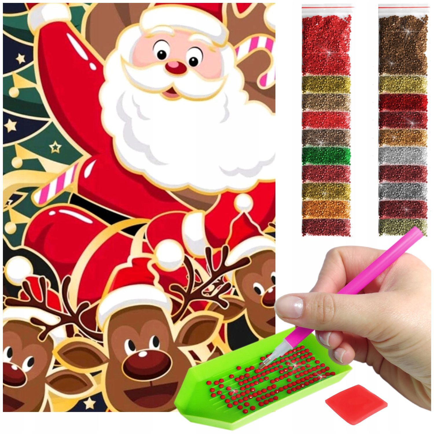 Světový Diamentový Haft Velký 60x40cm Diamond Painting Mozaika Příslušenství