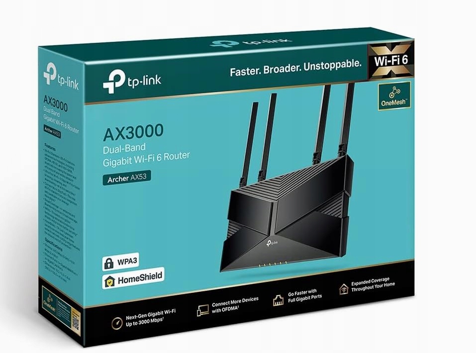 TP-Link Router Archer AX53 AX3000 4LAN 1WAN Model TP-Link Archer Ax53 Router