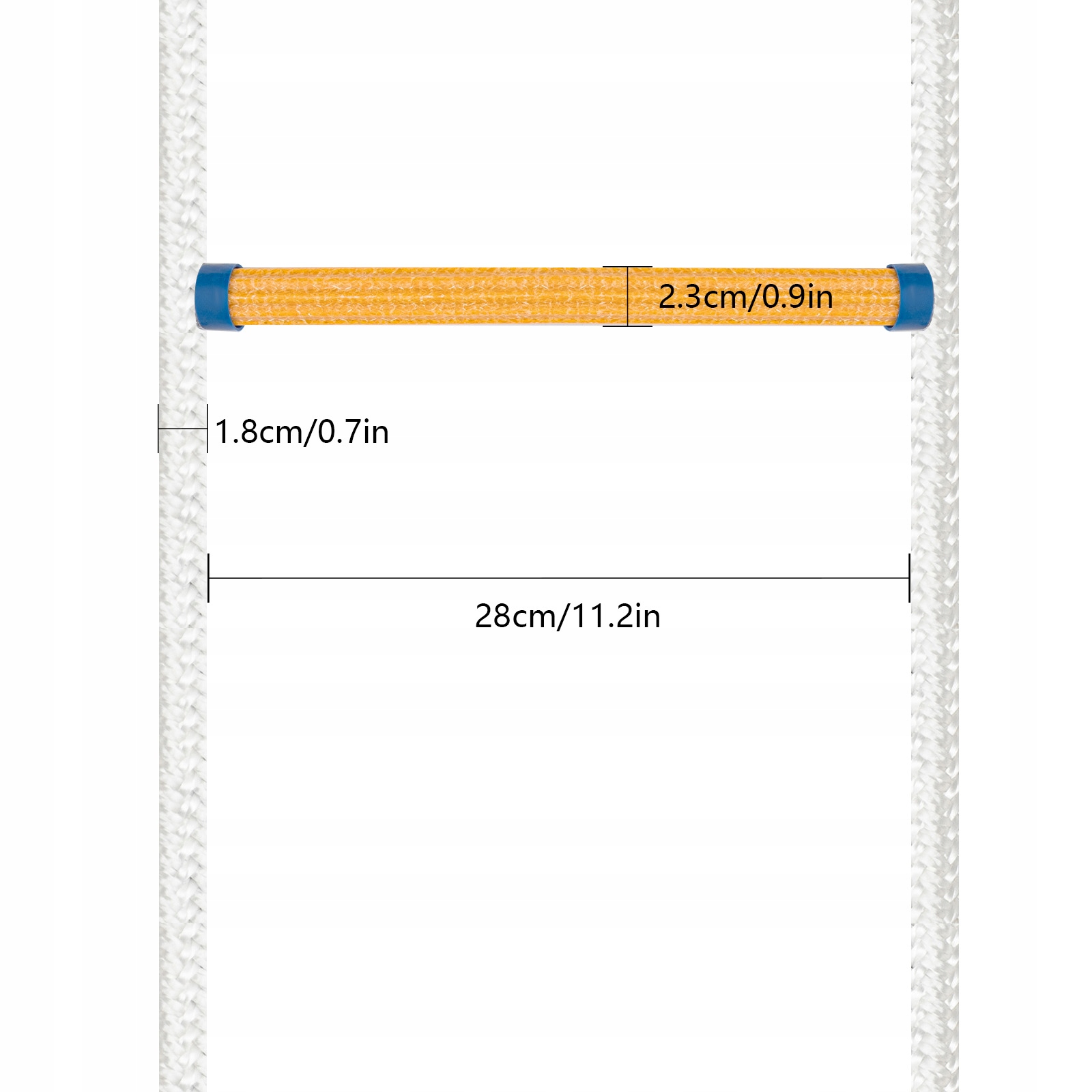 12M DRABINA SZNUROWA LINOWA NA DACH Materiał PCV