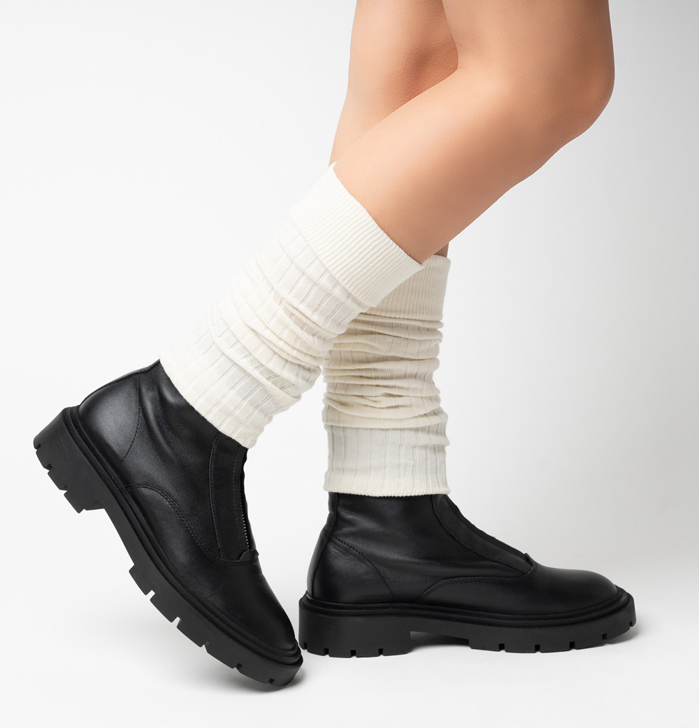 Getry z bawełny, ciepłe ocieplacze, ECRU Marka Steven